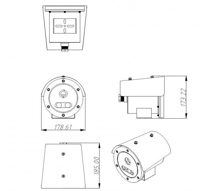Hazardous Area Explosion Proof Anti-Corrosion IR Bullet Analogue Camera